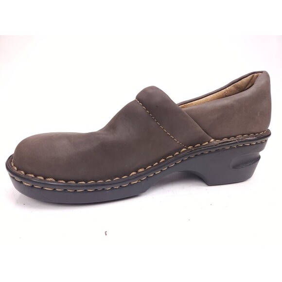 Born Size 7 M Brown Clog Shoes Leather Women B72523 - Picture 2 of 10
